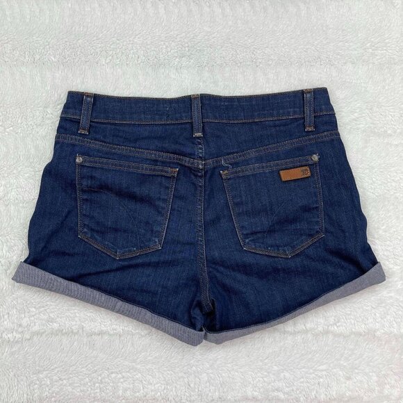 Joe's Jeans Muse Fit Jean Shorts 28 Cuffed Dark Denim - Picture 2 of 6